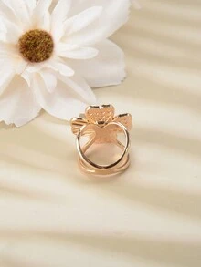 1pc Ladies' Luxurious Style Silk Scarf Clip With Diamonds, Gold/silver, Perfect For Daily Wear And Parties - Multicolor - View 5