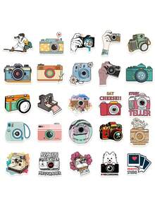 50張相機圖案貼紙 - 彩色 - 查看 7