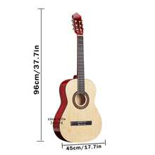 Classical Guitar, Entry-level Acoustic Guitar For Beginners, Full-size Cutaway Guitar Made Of Solid Wood Available In 30in, 36in And 39in - Black - View 9