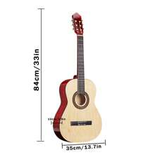 Classical Guitar, Entry-level Acoustic Guitar For Beginners, Full-size Cutaway Guitar Made Of Solid Wood Available In 30in, 36in And 39in - Black - View 8