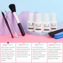 REDNEE 33pcs Dip Powder Nail Kit Starter With 24 Skin Tone Colors Dipping Powder And Base Top Coat Activator Nail Tools For French Manicure - Brown - View 8