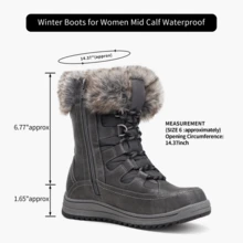Women's 966 Snow Boots for Women Waterproof - Xám - Xem 7