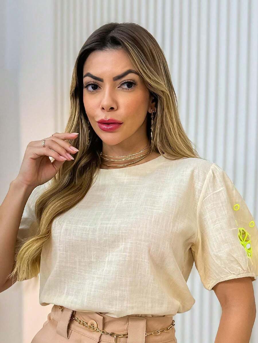Women Tops - Màu be - Xem 1