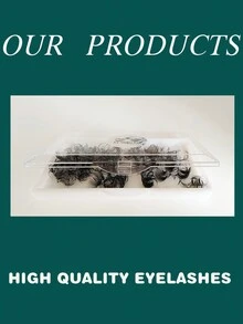 每盒500支假睫毛扇型捆花簇,12d密度,c捲曲度,柔軟自然,方便攜帶旅行和派對,手工製作 - C - 查看 2
