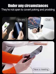 1pc 9H Hardness Privacy Anti-Spy Tempered Glass Screen Protector Compatible With IPhone 16/16 Plus/16 Pro/16 Pro Max, IPhone 15/15 Plus/15 Pro/15 Pro Max, IPhone 14/14 Pro/14 Pro Max/14 Plus, IPhone 13/13 Pro/13 Pro Max, IPhone 12/12 Pro/12 Pro Max, IPhone 11/11 Pro/11 Pro Max, IPhone X/XS/XS Max/XR, Easy Installation, Dustproof, High Clarity Side Privacy Gift For Birthday, Family, Friends Phone Screen Protector, Phone Accessories