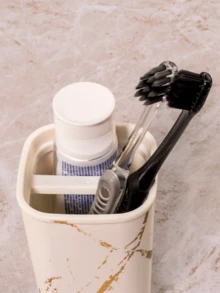 Porta Escova 380 Ml Classic Branco Decora - Plasútil - Branco - Visão 5