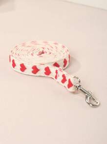 1条涤纶材质清新微风爱心图案宠物牵引绳，适合猫咪和小型犬户外使用（不适合大型犬）。 - 紅色 - 查看 6