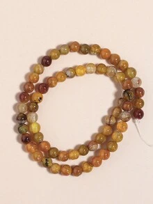 1條茶色龍紋瑪瑙珠子,可用於diy珠寶製作,有4/6/8/10mm大小可選 - 彩色 - 查看 6