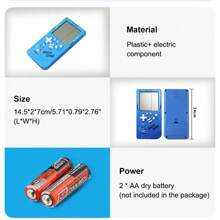 小型復古手機遊戲機經典懷舊遊戲機教育玩具兒童遊戲機假期禮物 - 粉色 - 查看 4