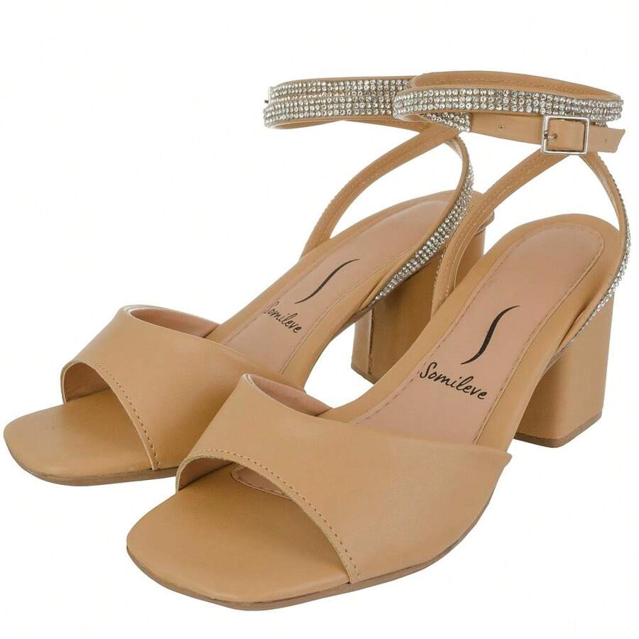 Women Heeled Sandals - 米色 - 查看 1
