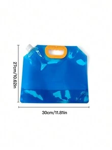 1只2.5l藍色手提式水袋,加厚大容量露營飲水袋,帶飲管適用於戶外行程 - 藍色 - 查看 4