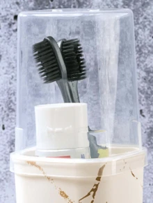 Porta Escova 380 Ml Classic Branco Decora - Plasútil - Branco - Visão 6