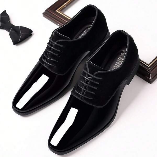 New Men's Formal Business Casual Shoes, Lightweight Low-Top Pointed Toe Oxfords Wedding Groom Shoes