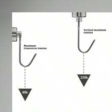 6 Pcs Swivel Swing Magnetic Hooks, 25LBS Strong Neodymium Rare Earth Heavy Duty Magnet Hook Perfect For Indoor Outdoor Hanging,Refrigerator,Grill,Kitchen,Key Holder,Silver/Black