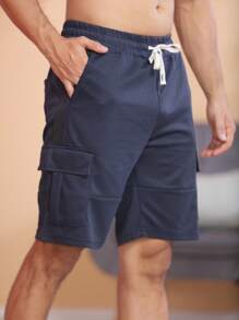 Men Shorts - 藏蓝色 - 查看 1