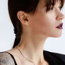 1PC CZ Paved Crescent Moon Top On Internally Threaded 316 Stainless Steel Flat Back Studs For Earring, Labret, Monroe, Cartilage And More