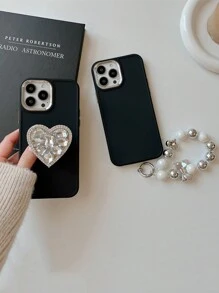 Pha lê Love Dấu ngoặc Vòng tay Điện thoại di động Loại vỏ Thích hợp Đối với Iphone14promax Apple 11 Điện thoại di động Loại vỏ - màu đen - Xem 3