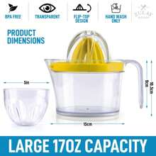 Citrus Juicer Reamer (17oz Capacity) - Yellow - View 3