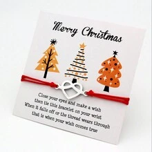 1 Piece Merry Christmas Gift Stainless Steel Infinite Heart Lucky Knot Charm Adjustable Macramme Closure Bracelet Ladies Jewelry Gift For Christmas - Multicolor - View 6