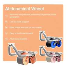 Automatic Rebound Abdomminal Wheel Ab Abdominal Muscle Exercise Roller With Timer Elbow Support Mute Fitness Equipment For Core Workout Home Office Gym… - Pink - View 6