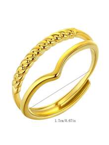 1PC Punk Snake Rings For Women Men Stainless Steel Jewelry Vintage Adjustable Stackable Ring Gift - Yellow Gold - View 2