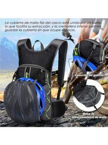 Mochila de hidratación para bicicleta con bolsa de agua de 2 litros Mochila pequeña para bicicleta de montaña Mochila ligera para bicicleta de mini mochila Adecuada para ciclismo bicicleta de montaña escalada esquí día senderismo bolsa para correr Mujeres hombres - Verde Oscuro - Ver 3