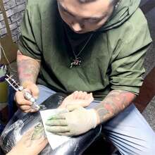 1pc Rap & Hip Hop Jewelry Creative Design Tattoo Machine Simulation Model Pendant Gothic Punk Rock Sweater Chain Necklace For Men With 70cm Chain - Silver - View 5