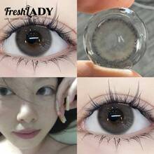 FRESH LADY Freshlady Subtle Color Lenses For School Pupilentes Frozen Pear Colored Contact Lenses 1 Year Disposable Halloween Costume Cosplay - Grey - View 2