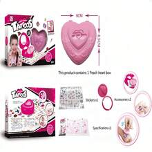 男女童動物卡通可愛貼紙,diy手工藝貼紙,可水洗,適用於化妝台上的擺設玩具 - 粉色 - 查看 8