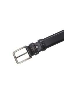 1 件男士簡約百搭黑色合金 Tpu 扣環腰帶,適合日常使用 - 黑色 - 查看 3