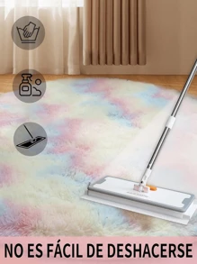 Circular Soft Furry Carpet Mat Various Colors 80 Cm Diameter - Multicolor - View 3