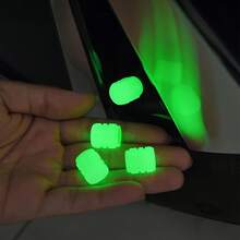 4入組汽車輪胎氣門干蓋螢光,發光氣門蓋,通用於汽車、自行車、卡車和摩托車,自行車照明配件,需要陽光 - 黃色 - 查看 6