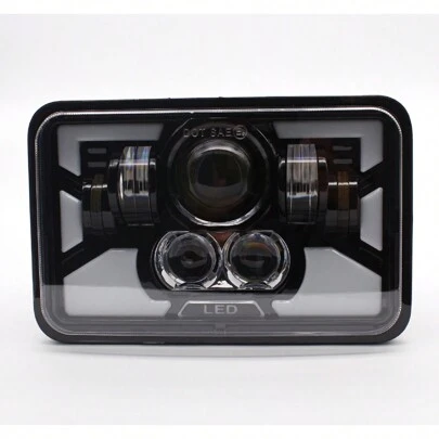 Faro Delantero LED UNIDAD RECTANGULAR 5" BAJA/ALTA C/LUZ CAMIONETA,CAMION,MOTO (UNIVERSAL)