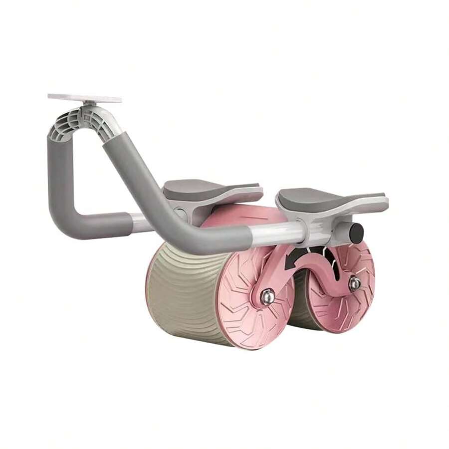 Automatic Rebound Abdomminal Wheel Ab Abdominal Muscle Exercise Roller With Timer Elbow Support Mute Fitness Equipment For Core Workout Home Office Gym… - Pink - View 1