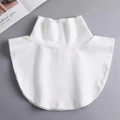 1pc Solid Color High Elasticity Decorative Collar Turtleneck, Keep Warm And Protect Cervical Spine, Suitable For Daily Wear And Anti-static During Outdoor Activities.