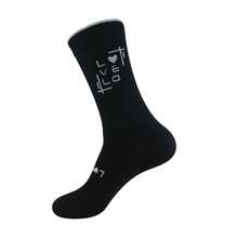 1pair Women'S Outdoor Sports Cycling, Running And Hiking Socks - Black - View 4