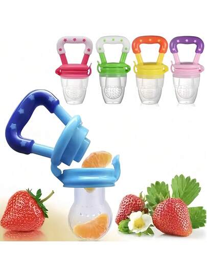 Teething Pacifier Baby Food Feeder With Silicone Mesh Bag For Fruit And Vegetable Eating Baby