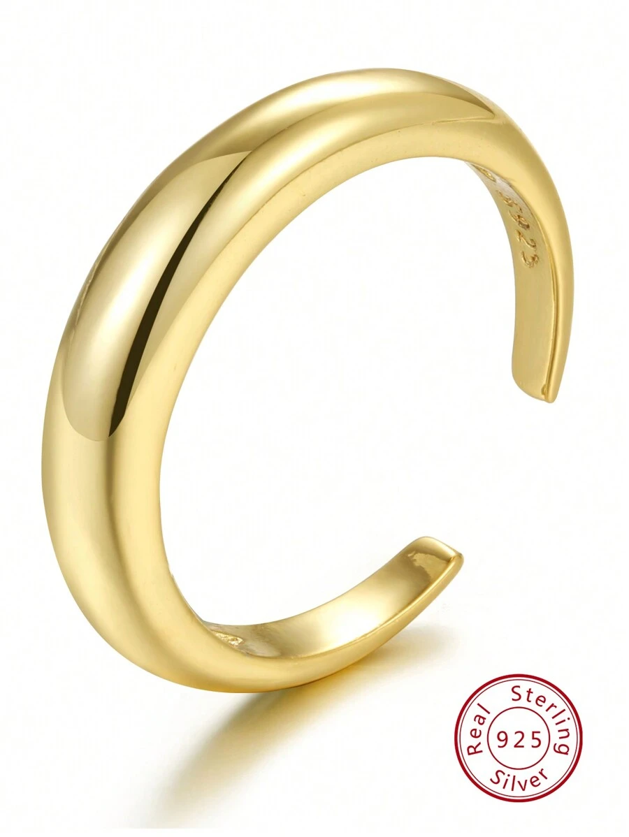 Minimalist Silver Cuff Ring