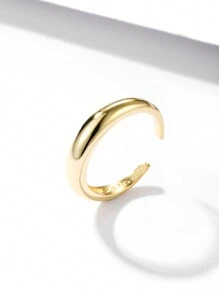 Minimalist Silver Cuff Ring