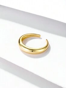 Minimalist Silver Cuff Ring