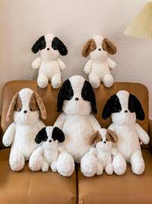 1只超可愛卷毛狗毛絨玩具/可愛的填充動物毛絨枕頭/可愛小耳懸垂狗毛絨玩具/棕色 - 棕色 - 查看 9