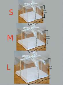 1pc Transparent Display Box, Gift Packaging Box, For Holiday Party Gifts Packaging, Christmas, Halloween, Valentine's Day Gift Box Decor, Flowers Shoes PET Gift Box,Christmas Valentine Day