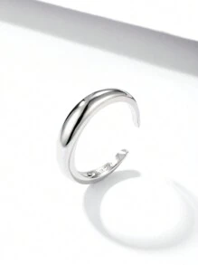 Minimalist Silver Cuff Ring