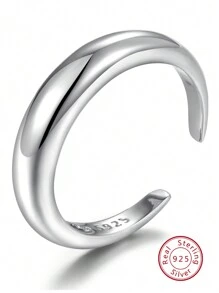 Minimalist Silver Cuff Ring