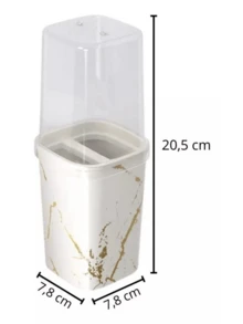 Porta Escova 380 Ml Classic Branco Decora - Plasútil - Branco - Visão 4