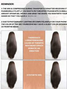 Synthetic Lace Front Wig With Bangs, 24 Inch Long, Color 4#, Suitable For Daily Wear