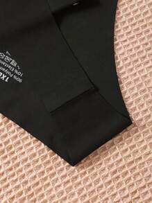 Kit 5 Premium Black Seamless Panties Non-Marking Thong