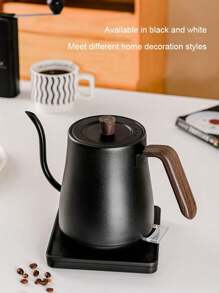 Brutelle 电水壶 V60 手冲咖啡壶鹅颈壶稳水出水304不锈钢磨砂800ML适用于家庭办公室咖啡角 - 查看 3