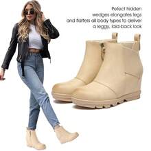 Botas y Botines de Mujer Slip on De moda - Camel - Ver 5