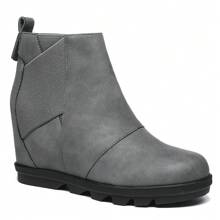 Women'S Wedge Boots Comfortable Ankle Wedge Booties - Xám - Xem 1